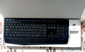 Logitech Keyboard + Vintage Diary + Metallic Pen