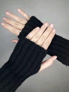 Handmade Black Wrist Warmers