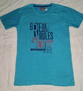 Blue Graphic Print T-Shirt