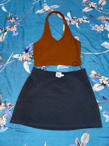2 Sexy Tops &amp; Mini Skirt Combo