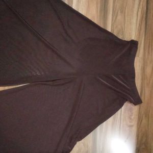 Brown Flowy Palazzo Pants