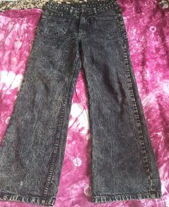 Acid Wash Wide Leg Denim