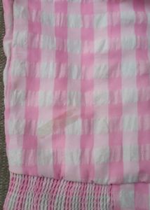 Cute Girls&#39; Pink Checkered Outfit