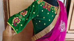 2 poket designer pure silk Lehenga Choli Set 😍