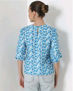 Peasant Sleeves Floral Printed Top(Free Delivery)