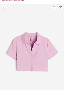 h&amp;m Pink Cropped Top