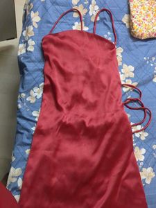 Red Mini backless Dress