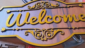 Welcome Wall Mdf Bord Sheet Design