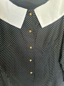 Polka Dot Peplum Top
