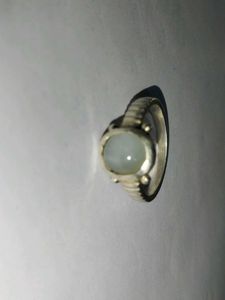 pure Silver Ring with moon stone