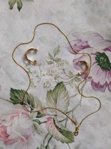 Gold Heart Hoop Earrings