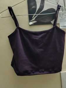 Violet Crop Fitted Top