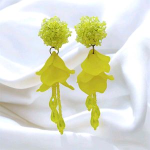 colour full Korean earrings crystal beads
