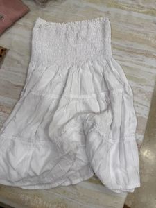 White Strapless Mini Dress