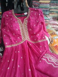 Pink Embroidered Kurta Set