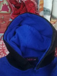 Blue &amp; Black Striped Knit Hoodie