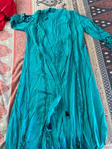 Teal Long Shrug