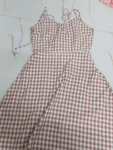 Brown Gingham Sundress