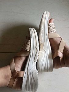 Beige Platform Sandals