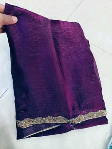 Emerald Green Saree with Beaded Border