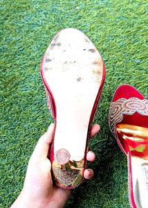 Red Embellished Heels