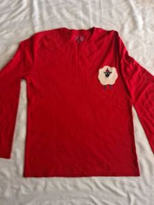 Red T-Shirt with Sheep Applique
