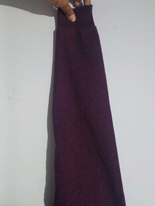 Burgundy And Sea Green Crewneck Sweater