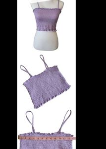 lavender treatable crop top