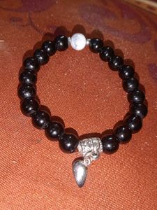 Black &amp; White Beaded Bracelet