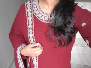 Grand Maroon Party & Festive Wear Dress with Dupat