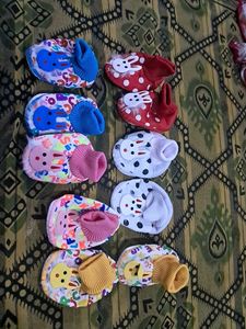 6 Pair Combo Cute Baby Booties