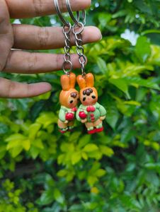 Handmade Clay Girl Keychains