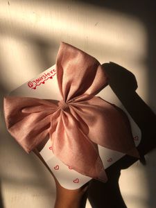 pink aesthetic hair bow