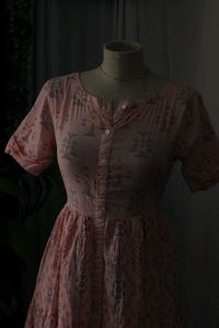 Peach Floral Dress