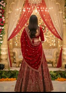 Pink Embroidered Lehenga Choli