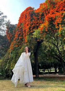 Elegant White Ethnic Gown