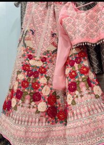 Elegant Pink Floral Lehenga Choli Set