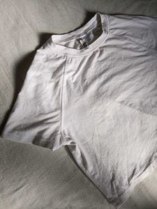 Cropped White Baby Tee