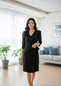 Black Korean Bodycon Dress