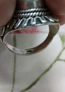 Pure Silver Black Ring