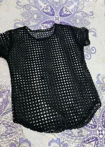 Black Crochet Top