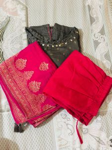 Stiched Kurta Pant Dupatta Set