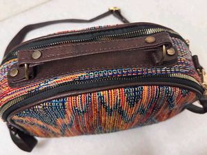 Multi-Color Woven Pattern Sling-cum-Handbag