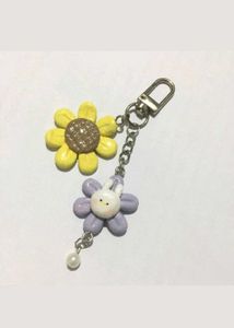 🌻Sunflower Bunny 🐰 Charm Keychains
