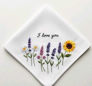 Floral Embroidered Handkerchief