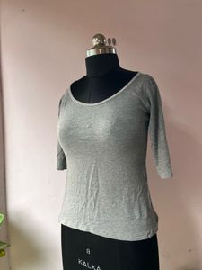 Grey Sleeve Top