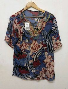 Trendy New Patterned Embroidered Blouse