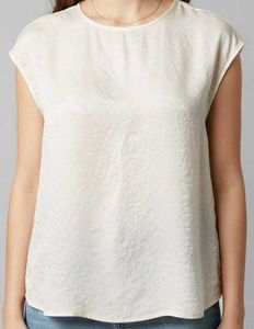 Off-White Cap Sleeve Top