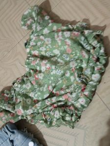 Baby Girl Dress Top Scart Danim Scart With Fancy Top