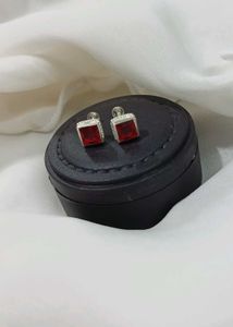 Pure Silver Sterling AD Red Stud